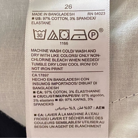 NWT OLD NAVY / Boot Cut Khaki Classic Navy Pants Size 26 - Picture 4 of 10